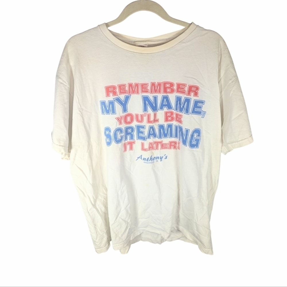 Vintage funny comedy dirty humor Tshirt Anthony's Nashville Tennessee Size XL